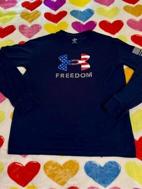 Under Armour Boy’s Navy 'Freedom' Long Sleeve Tee